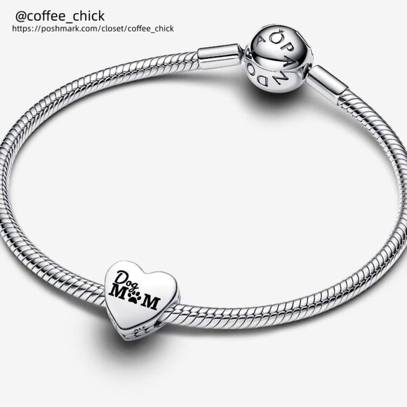 Pandora Engravable Dog Mom Heart Charm - Picture 2 of 2